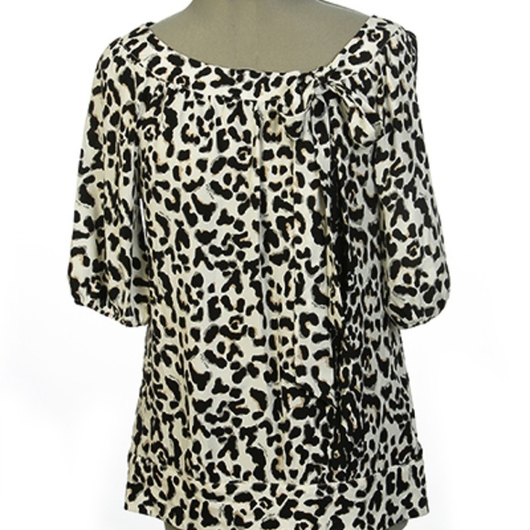 White House Black Market Tops - WHBM 100% Silk Blouse Boat neck Size L